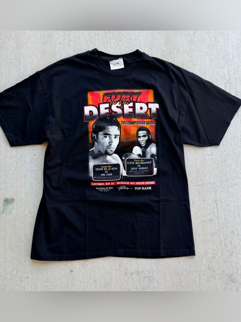 Vintage Floyd Mayweather Boxing T Shirt XL 90s Oscar De La Hoya Promo Merch